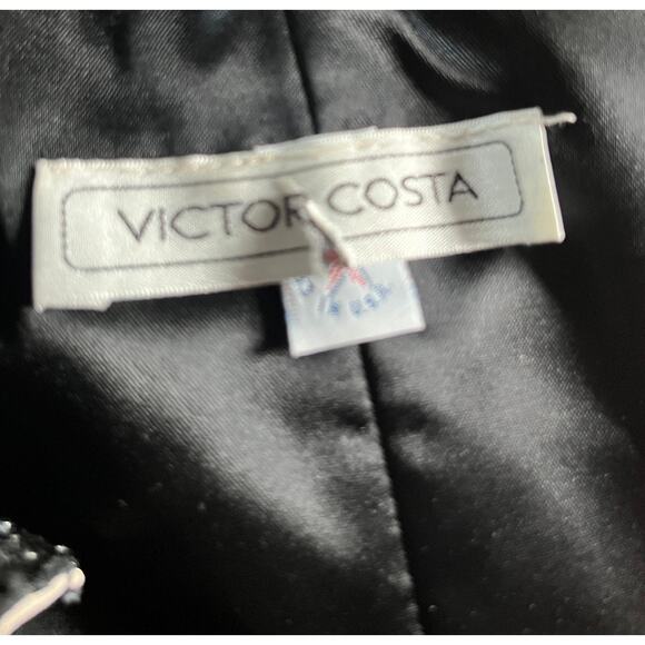 Vintage Victor Costa Black Velvet and Lace Dress - Picture 6 of 7